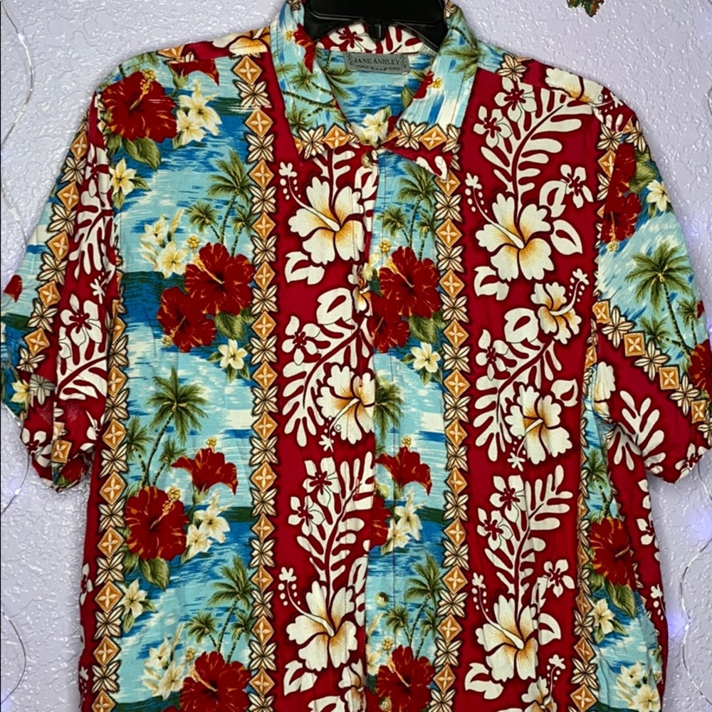 Jane Ashley floral women’s shirt size XL